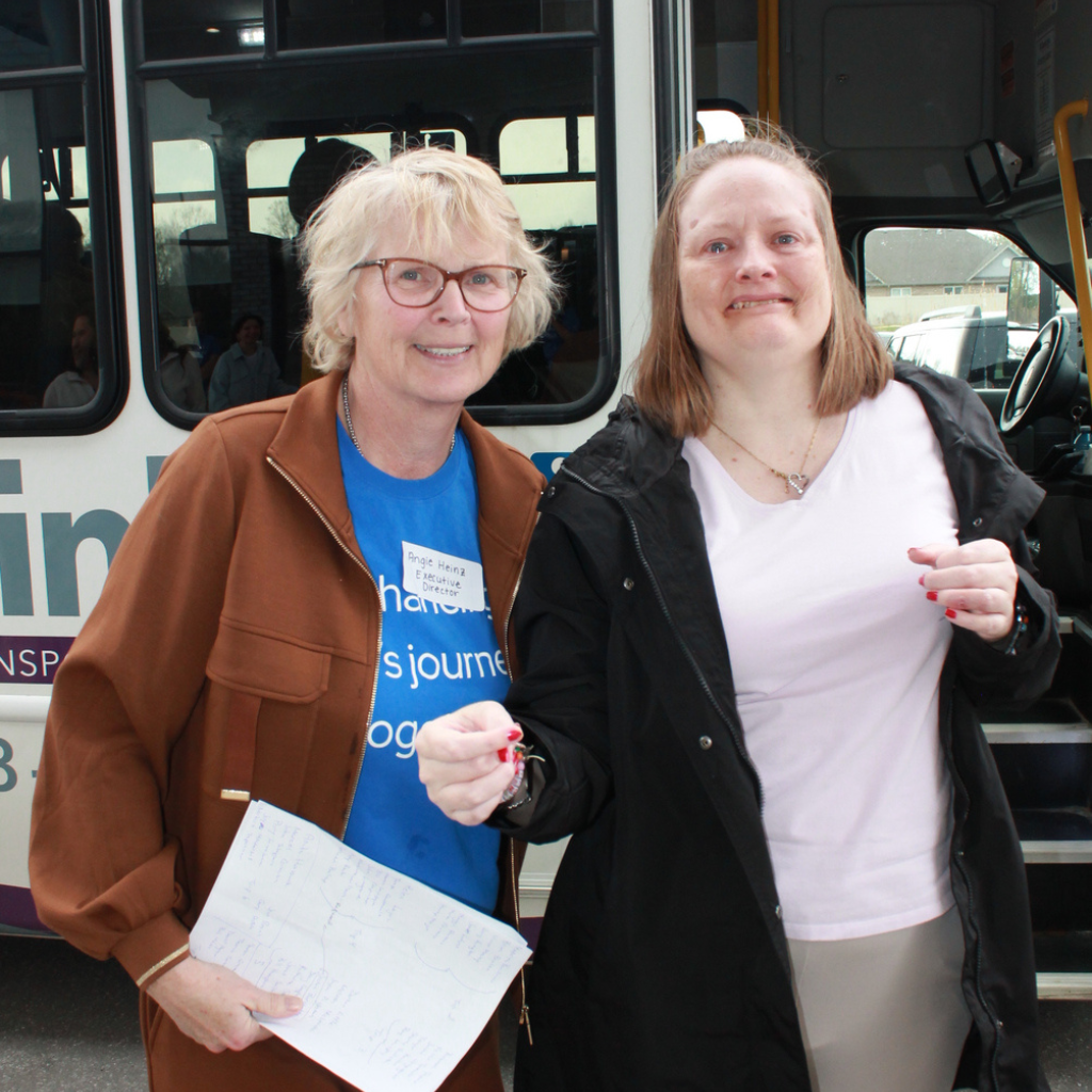The Executive Director and a Resident on move-in day.